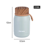 Yeknu  220ml Mini Wood Lid Stainless Steel 304 Thermal Flask Fashion Portable Pocket Coffee Tea Thermal Water Bottle Tumbler