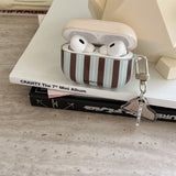 Yeknu  Korean Lns Niche Stripe Suitable For Apple AirPods Pro 1st, 2nd, 3rd Generation Headphone Case Protective Case