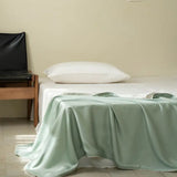 Yeknu High-end 100% Lyocell Fiber Summer Cooling Blanket Pure Natural Plant Shawl Blankets Soft Breathable Skin-friendly Nap Blanket