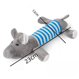 Yeknu  Long Strip Shaped Pet Plush Toy.Pig/duck/elephant Cartoon Sound Toys,Dog Bites, Relieves Boredom, Interactive Companion Toy