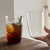 Yeknu  Cold Coffee Cups  Aesthetic Glass Cup Water Bottle Glasses for Drink Decorative Drinkware Cold Coffee Mug Cocktail Glass