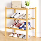 Yeknu  Olanly Durable Bamboo Shoe Organizer For Closet Sturdy Easy Assembly Shoe Rack Stackable Free Standing Wooden Shoe Storage Shelf