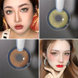 Yeknu  2Pcs/Pair Natural Color Contact Lenses For Eyes New Flare Colorcon Lenses Beauty Eye Color Contacts Natual Look Cosmetic