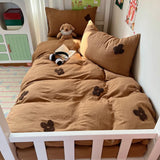 2025 New Class A Cartoon Pure Cotton Four-Piece Set Student Small Fresh Dormitory Quilt Cover Bed Sheet Three-Piece Set