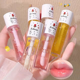 Yeknu  3pcs Moisturizing Lip Oil Nourishing Brightening Lip Care Hydrating Lip Balm for Soft Smooth Lips