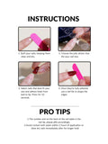 Yeknu  10pcs pure handmade coffin shaped nail art, beautiful fake nails, summer fresh gradient bow, suitable for women to use