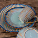 Yeknu  Creative Porcelain Tableware Household Kitchen Restaurant Supplies Steak Western Food Plate Microwave Oven Bowl Dinner Plate 1Pc