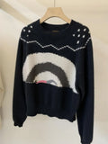 Yeknu  Knitted Autumn Pullover Sweater Women Print Fashion Korean Style Loose Casual Ladies Sweaters Long Sleeve Woman Sweater Tops