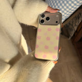 Yeknu  Fresh Yellow Pink Flowers Soft Phone Case For iPhone 14 15 16 17 Pro Max 13 17promax Case Luxury Silver Edge Protect Back Cover