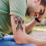Yeknu  Long-lasting waterproof temporary tattoo sticker simulates non-reflective geometric abstract pattern fake tattoo