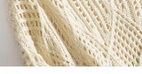 Yeknu  Autumn/Winter New Chic Elegant Hollow Out Loose Pullover Women Clothing Casual All-match Solid Sweater Lady Long Sleeve Knitwear
