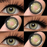 Yeknu  Contact Lenses NEW Color Contact Beauty Eye Color Lenses Colorcon Water Light Brown Eye Lenses Gray Natural Contact Lenses