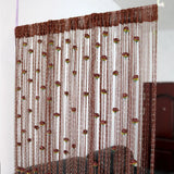 Yeknu  Thiened No-Drill Rose Line Curtain Modern mat Living Room Partition Baund Decorative Hanging Door Curtain
