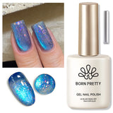 Yeknu  15ml Aurora Glitter Gel Nail Polish Iridescent Pearl Shimmer Effect Soak Off UV LED Manicure Varnishes