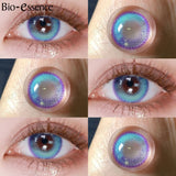 Yeknu  1 Pair Korean Lenses Colored Contact Lenses With Prescription Myopia Lenses Cosplay Lenses Pink Lenses Green Lenses