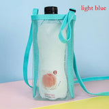 Yeknu  Portable Coffee Cup Bag Hollow Out Bottle Bag Practical Mugs Bag Foldable Water Bottle Bags Woven Net Bag Cup Cover