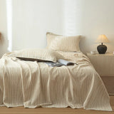 Yeknu  Luxury Cotton and Linen Bed Sheet Sets High Quality Skin Friendly Flat Sheet 2 Pillowcases for All Seasons Queen King Bedclothes