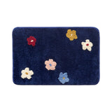 Yeknu  Cute Tufting Flower Bathroom Mat Soft Floral Rug Tufted Tub Side Bathmat Door Carpet Floor Anti Slip Doormat Home Room Decor