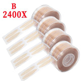 Yeknu Invisible Double Eyelid Sticker 2400PCS Lace Eye Lift Strips Self-adhesive Double Eyelid Tapes Clear Beige Eye Tapes Makeup Tool
