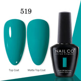 Yeknu  15ml Gel Nail Polish LED Semi-permanent Summer Varnish UV Vernis Blue Color Enamels For Nails Gellak Top Coat Base Polish