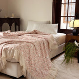 Yeknu  Korean 100% Cotton Summer Quilt 2025 Cool Feeling Quilt Bare Sleeping Skin-Friendly For Women Romantic Bedroom Decor Queen Size