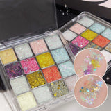 Yeknu  Magic Sparkle 16 Color Eyeshadow Palette Pearl Matte Korean Cosmetics Christmas Gift for Girls
