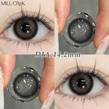 Yeknu  1 Pair/2pcs Black Contact Lenses for Eyes with diopters Big Eyes Lenses Super Natural Beautiful Pupils Fast Shipping