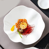 Yeknu  1pc Japanese style Creative White Heteromorphic Shell Dining Plate Home Kitchen Restaurant Supplies Steak Salad Fruit Bowl