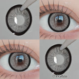 Yeknu  1 PAIR Big Brown Contact Lenses for Makeup Eyes Big Black Lenses Myopia Color Contact Lenses Belleza Pupils Grey Lenses