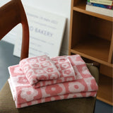 Yeknu  Retro Striped Pure Towels Soft Kindly-Skin Face Towel Bathroom Absorbent Face Adult Household Towels