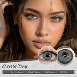 Yeknu  Cleopatra Series Color Contact Lenses Brown Lens Blue Eyes Natural Colored Pupils Contact Makeup Beauty Eye Cosmetic