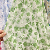 Yeknu  100x150cm Jacquard Chiffon Fabric Summer for Dresses Skirts Shirt T-shirt Sewing Needlework Cloth Thin Soft Breathable Flower