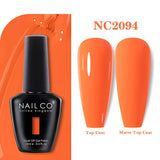 Yeknu  15ml Orange Color Nail Gel Polish Semi Permanent Red Pink Gellack Nail Art Salon Soak Off UV LED Glitter Nail Gel Varnish