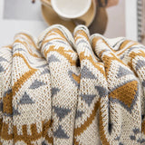 Yeknu Bohemian Knitted Throw Blanket Nap Bed Plaid Tapestry Bedspread With Tassel Throws For Couch Christmas Home Decoration Gift
