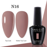 Yeknu  15ml Gel Nail Polish LED Semi-permanent Summer Varnish UV Vernis Blue Color Enamels For Nails Gellak Top Coat Base Polish