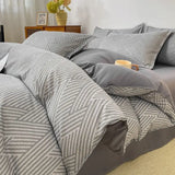 Yeknu  Autumn and winter new skin-friendly washable bedding four-piece dormitory student dormitory three-piece comfortable