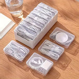 Yeknu  Cable Organizer Storage Box Set Durable Plastic Daily Office Supplies Sundries Charging Cord & Mobile Device Management Storage