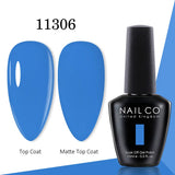 Yeknu  15ml Gel Nail Polish LED Semi-permanent Summer Varnish UV Vernis Blue Color Enamels For Nails Gellak Top Coat Base Polish