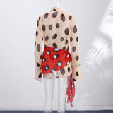 Yeknu  Sexy Polk Dot Leopard Printed Women's Skirts Lace-Up Hip Package Lady Skirt Summer Autumn Fashion Female Streetwear New