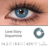 Yeknu  Love Story series Multiple colors Natural soft Contact lenses Blue Lenses Green Pupils Lens Yearly Cosmetic
