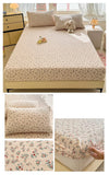 Yeknu Elastic Fitted Sheet Floral Style Bedsheet Soft Bed Cover Home Bed Linen Sheets drap de lit (Pillowcase Need Order)