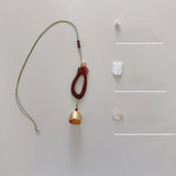 Yeknu  New Chinese Style Wooden Wind Chimes Camping Decorative Good Luck Charm Ornament Small Hanging Piece Garden Decor