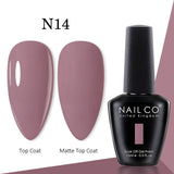 Yeknu  15ml Gel Nail Polish LED Semi-permanent Summer Varnish UV Vernis Blue Color Enamels For Nails Gellak Top Coat Base Polish