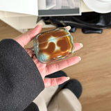 Yeknu  Blue Brown Gradient Blending Suitable For Airpods 4 Protective Case Airpods Pro 3 Generation Headphone Case