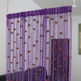 Yeknu  Thiened No-Drill Rose Line Curtain Modern mat Living Room Partition Baund Decorative Hanging Door Curtain