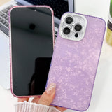 Yeknu  Luxury Shell Pattern Case For Samsung S25 Ultra S25 Plus S25 S24 S24 FE S23 Ultra S24Plus Shiny Glossy Plating Camra Bling Cover