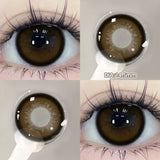 Yeknu  1 Pair(2pcs) Brown Beauty Colored Contact Lenses for Eyes Purple Halloween Lens Big Eye Lens Natural Look Gray Blue Lens