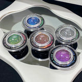 Yeknu  1pcs Planet Highlighter Powder Shiny Gradient High-gloss Powder Face Contour Brightening Long Lasting Highlight Glitter Makeup