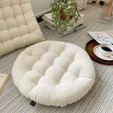 Yeknu  high-end tatami round dining chair strap chair cushion Japanese simple white square seat cushion sedentary