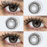 Yeknu  NEW Color Contact Lenses Beauty Brown Pupils Natural Black Contact Lenses Soft Colorful Makeup Eyes Gray Lenses Natural